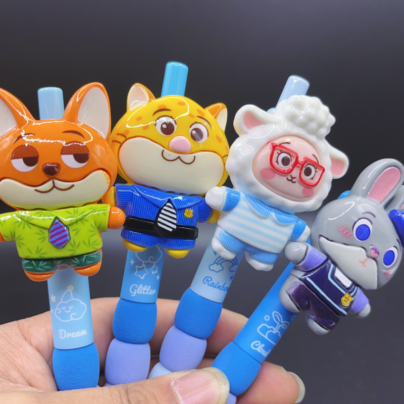 小学生中性笔黑色速干顺滑按动笔