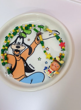 Liya重工水晶串珠PTwinkle来自星星人泡泡玛特面包萌粒短款项链女