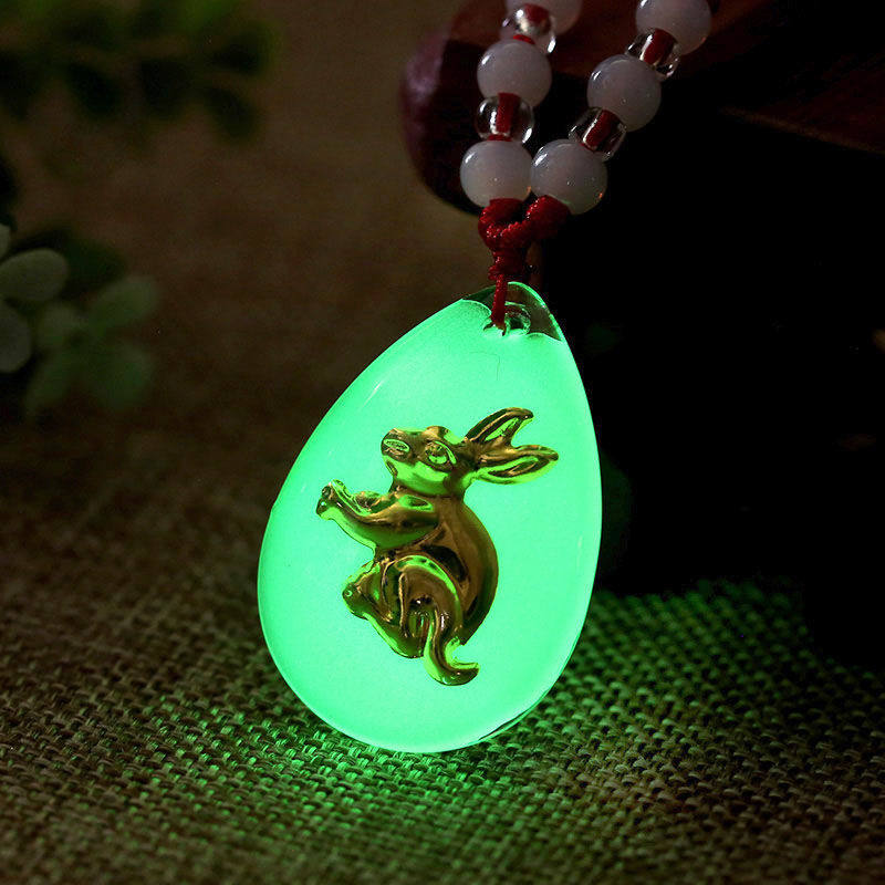 Glow Necklace 12 Chinese Zodiac USD crystal Pendant Red rope men and women children gift Safetyin the Accessories/Fashion Jewelry, Necklace  category - from Buy2taobao.com to provide professional Taobao agent buy service