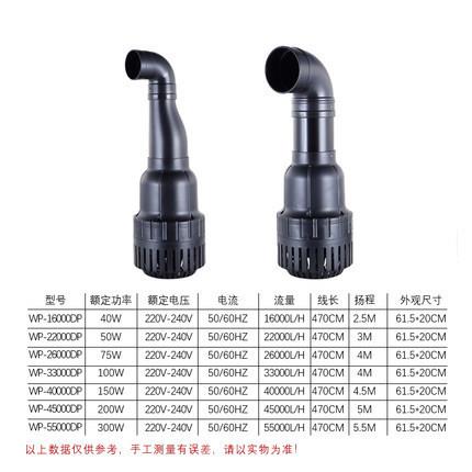 松宝潜水泵锦鲤鱼池养殖循环抽水过滤泵大流量池塘喷泉造景烟斗