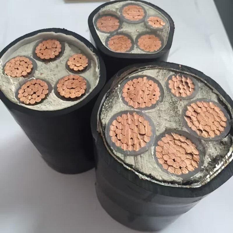 YJV22铠装电缆线5芯10 16 25 35 50平方4+1带铠地埋铜芯电缆 铜线