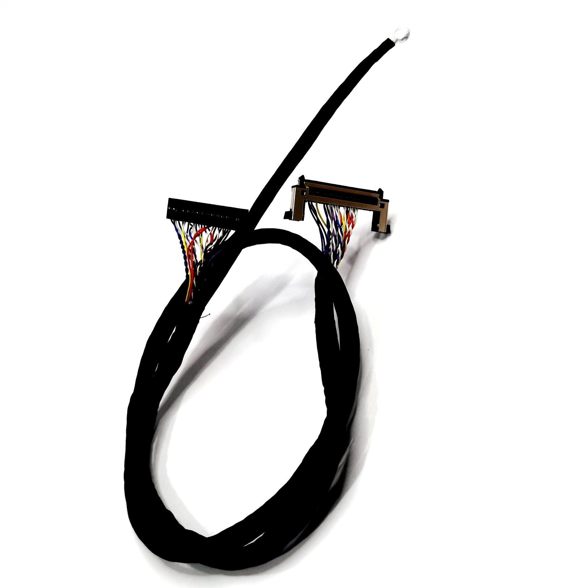 1.0毫米间距JAE FI-X30 30pin EDP线束至2毫米间距杜邦30EDP屏线