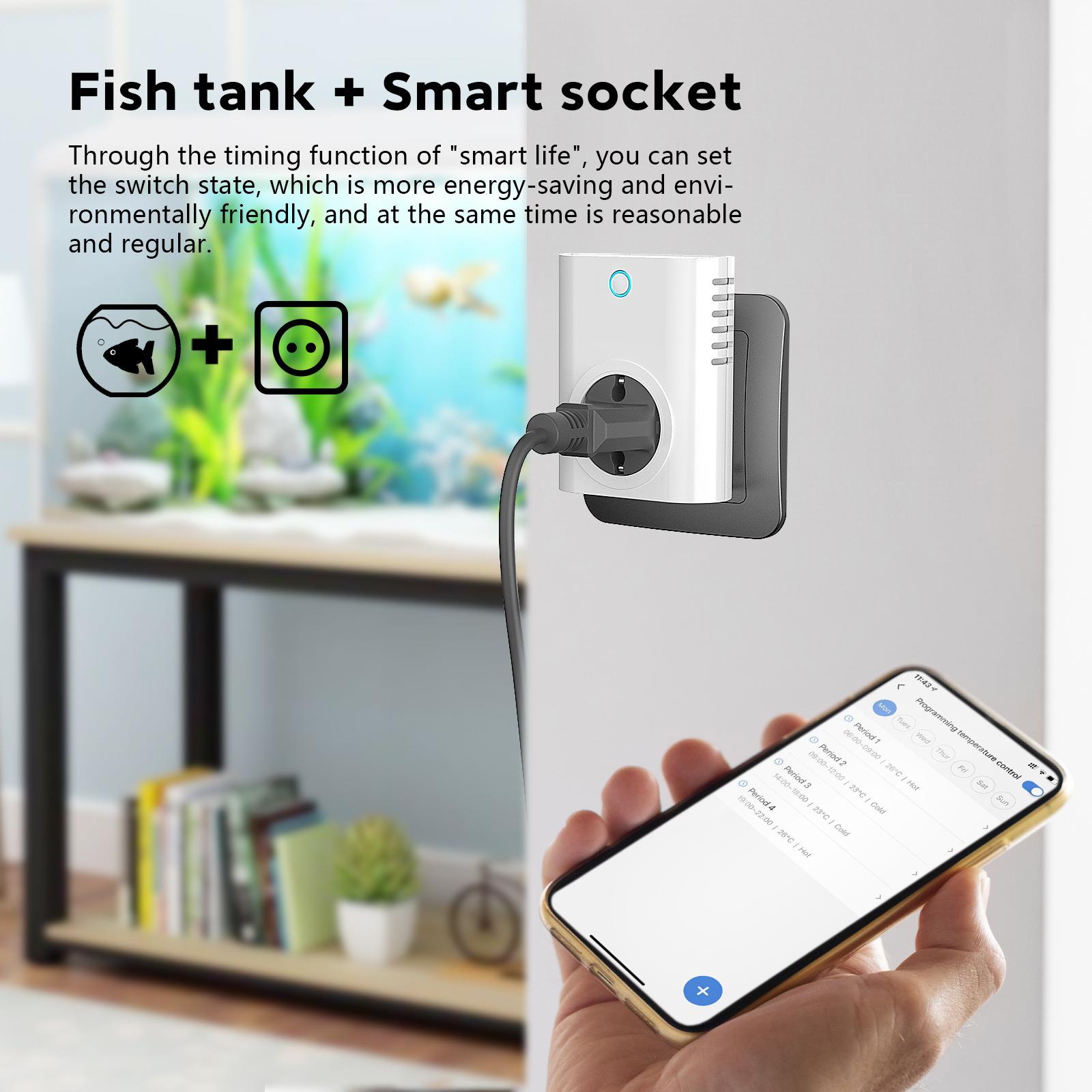 新品WiFi智能恒温功率计插座 温控电表二合一