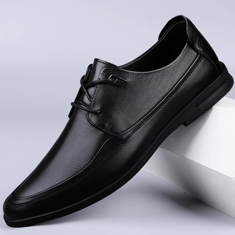 男鞋冬季透气2024新款结婚新郎鞋子英伦商务正装男士休闲皮鞋真皮