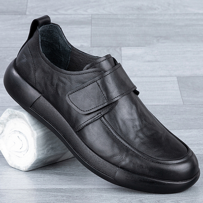 男鞋冬季2025新款一脚蹬软底乐福鞋英伦商务正装男士休闲皮鞋真皮