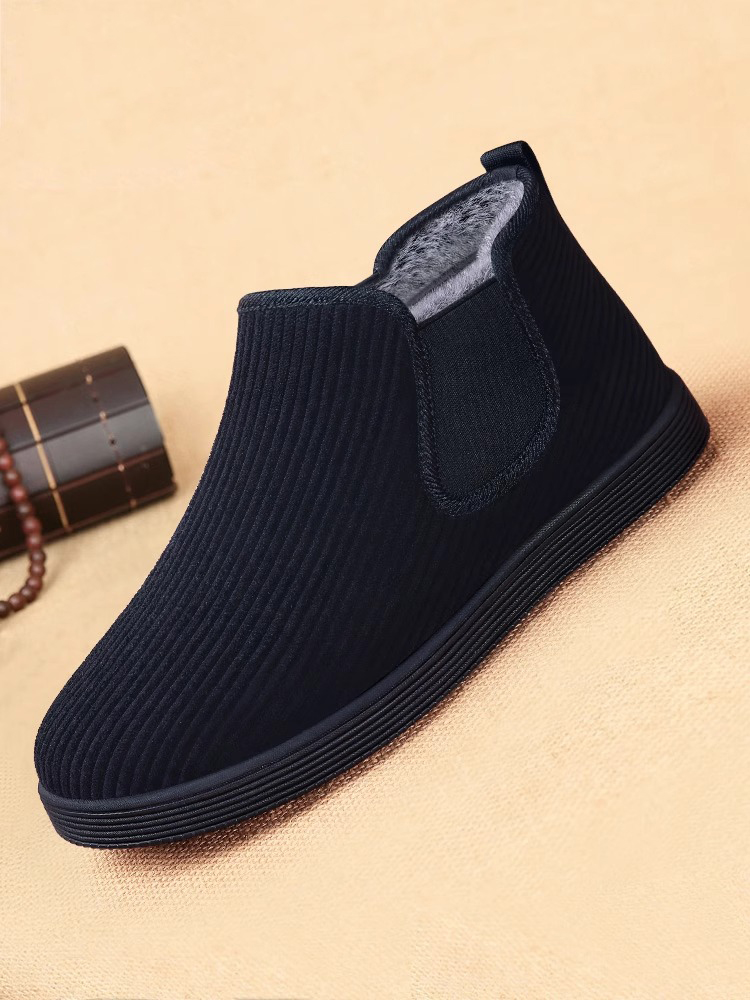 冬季丝绒加厚男棉鞋至Heattech 2025新款中老年人爸爸老北京布鞋