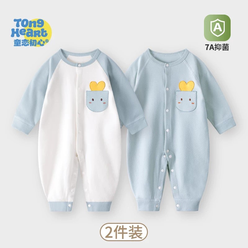 婴儿连体衣春秋款纯棉秋季衣服图片