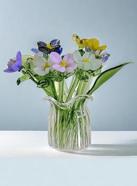 手工琉璃花束小摆件客厅桌面装饰品办公室车载摆设创意礼物送朋友