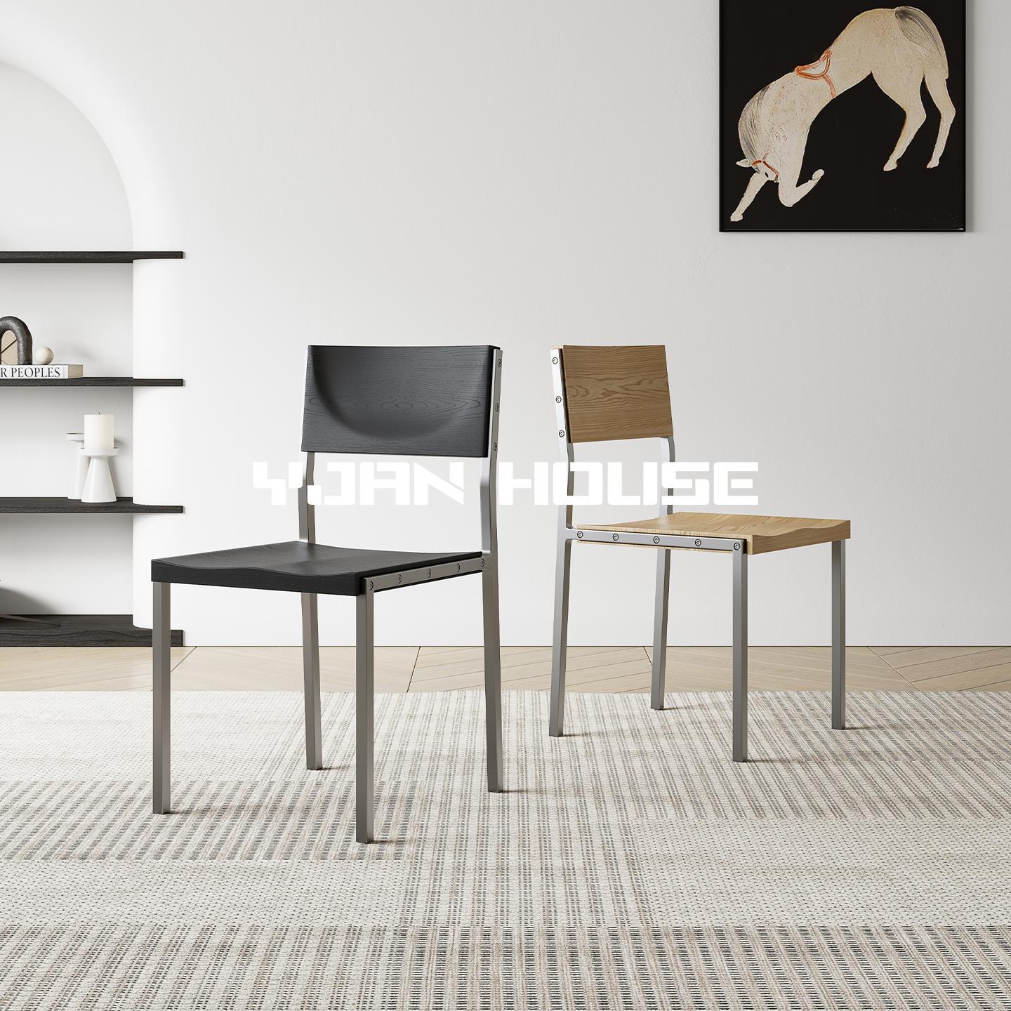 椅见丨意式极简家用实木餐椅设计师白蜡木靠背现代简约轻奢餐桌椅