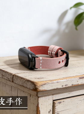 复古手工真皮适用小米手环10表带女9pro雾蜡皮红米watch6腕带