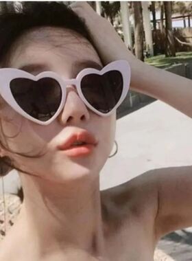 New European and American Oblique Love Sunglasses Women's Su