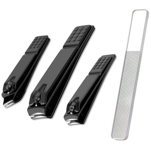 4Pcs/Set Nail Clippers Stainless Steel Anti Splash