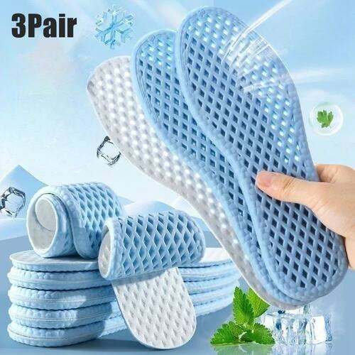 3 Pair Summer Cooling Insoles for Men Running Sports Shock A