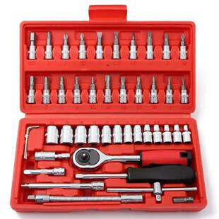 Wrench Set 46/53Pcs Tool Kit For Car Tool Screwdriver And Bi