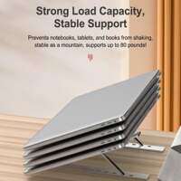 Portable Laptop Stand Adjustable Height, Foldable Laptop Ris thumbnail 3