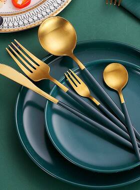 western tableware steak cutlery set knife fork spoon box set