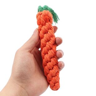 Toy Cotton for Carrot Puppies Chew Dog Woven 1pcs Rope