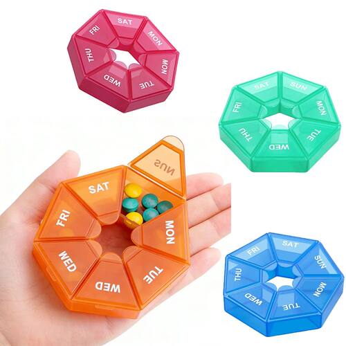7 Days Pill Storage Box Mini Travel Portable Medicines Dispe