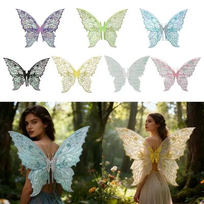 Cute Princess Angel Wing Fairy Wings Organza Dress UP Butter