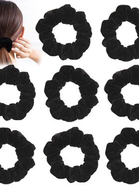 5-Pack Velvet Scrunchie with Zipper Pocket - Hidden Storage