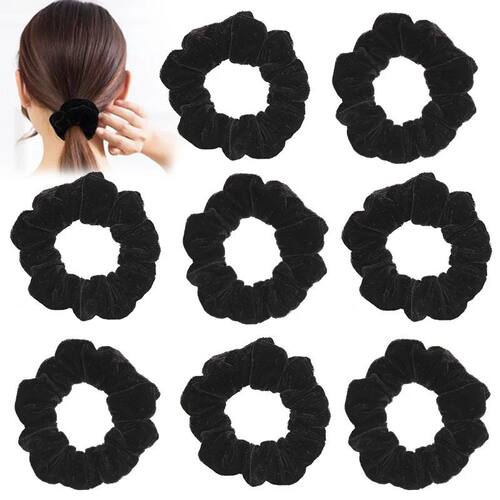 5-Pack Velvet Scrunchie with Zipper Pocket - Hidden Storage