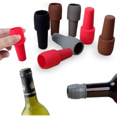 Silicone Wine Stopper Caps Bottle Sealer Reusable Wine Bottl