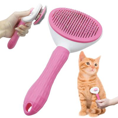 Pet Grooming Brush for Dogs & Cats, Deshedding Brush Effecti