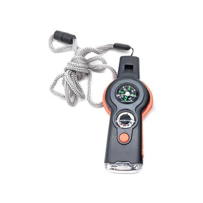7-in-1 Multi-functional Whistle Outdoor Compass Thermometer