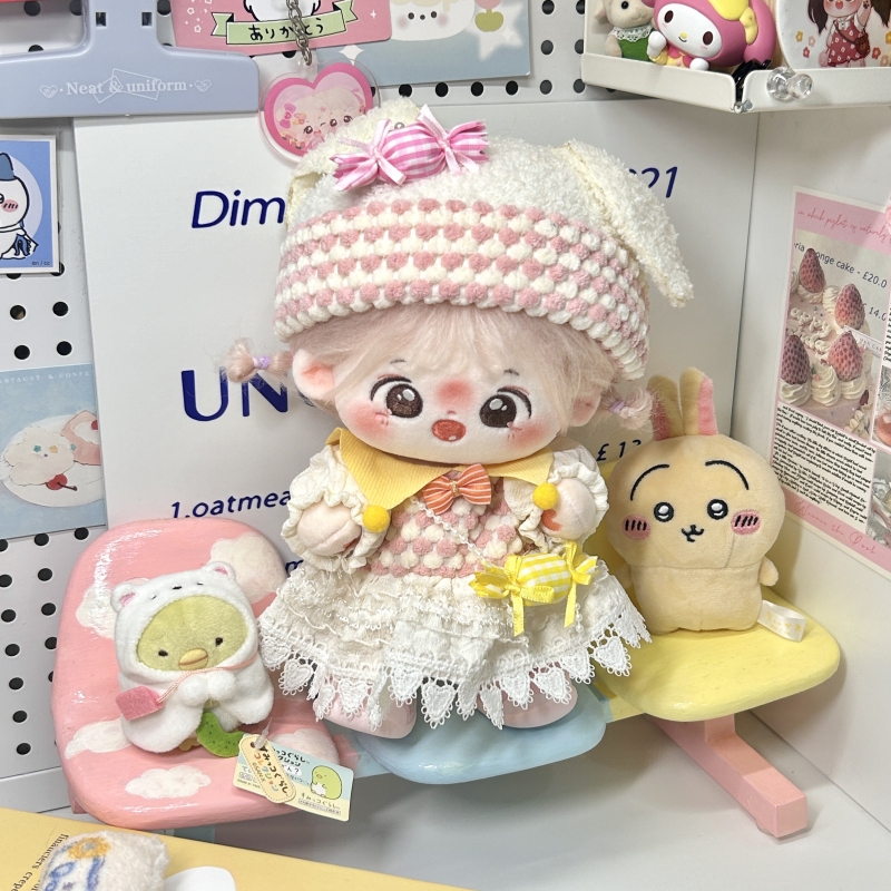 20cm娃衣服无属性棉花娃娃女连衣裙毛绒公仔玩偶可爱超萌换装现货