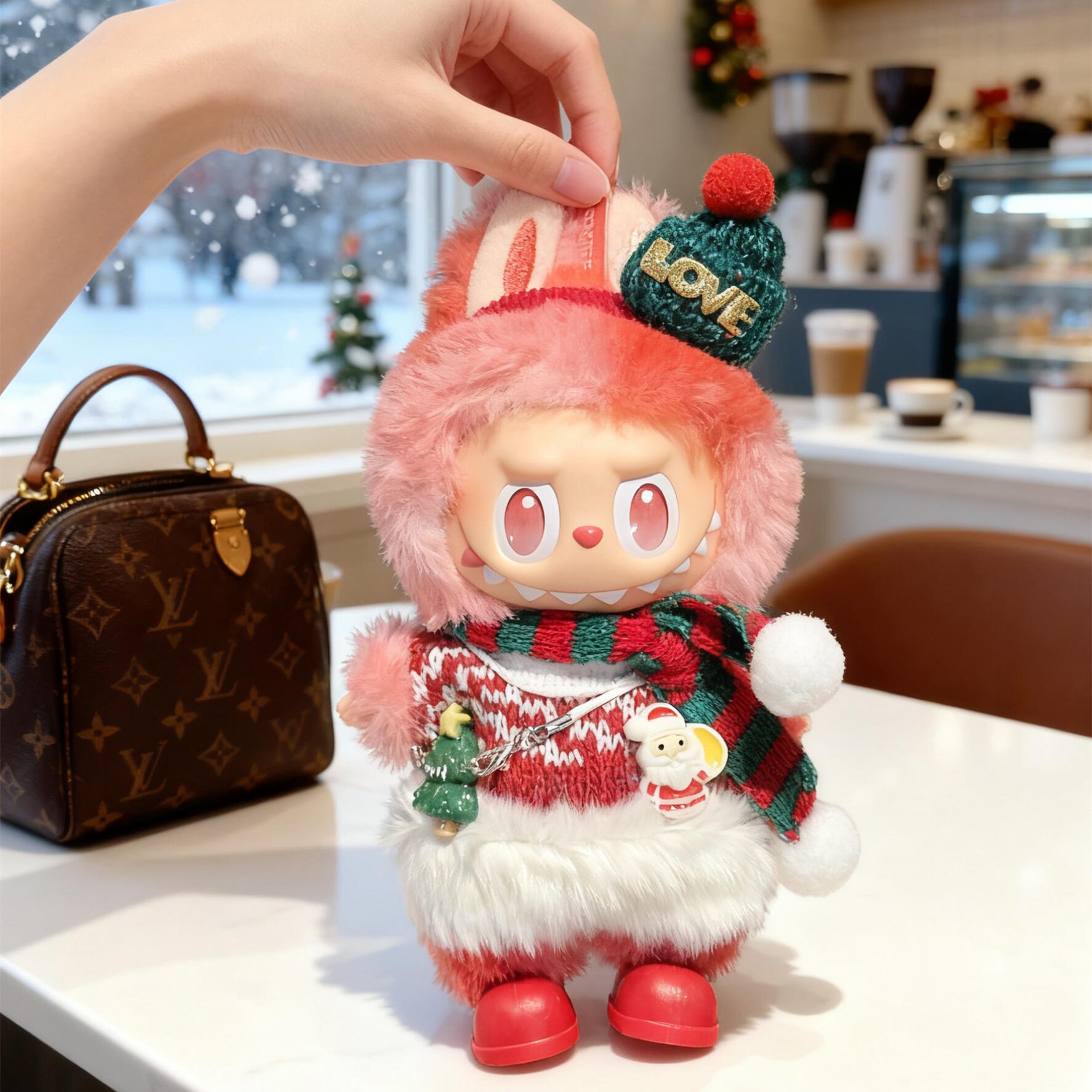 labubu娃衣一二三代拉布布衣服替换装仅娃衣可爱超萌圣诞love套装