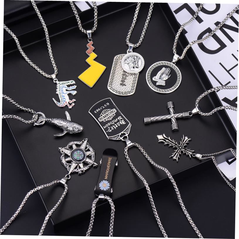 men necklace stainless steel Necklace Women Men Simple Long1