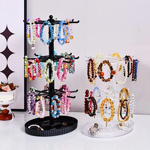 1pc rotatable 2-tier/3-tier jewelry display stand multi-func