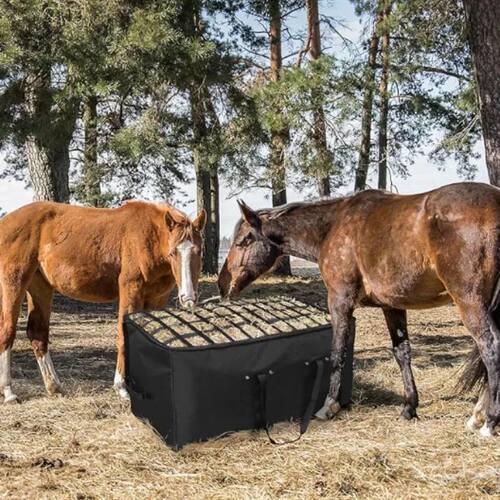 1PCS Portable Livestock Feeding Bag with Hay Storage Foldabl