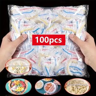 100PCS Food Covers Colorful Disposable Fridge Fresh Keep Bag