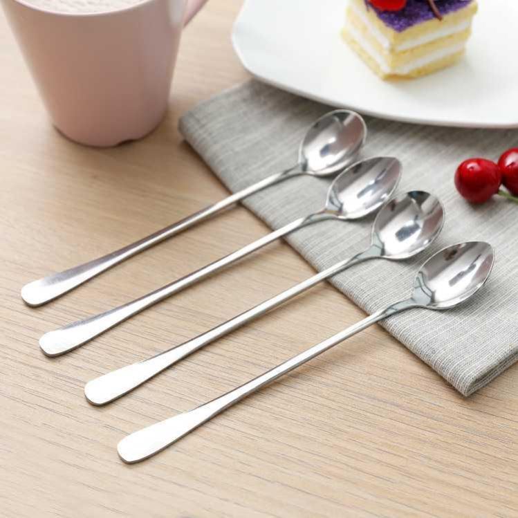 Stirring Spoon Stainless Steel Long Handle Ice Cream Spoon