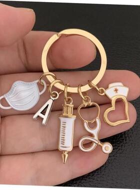 26 Letters, New Design Keychain Doctor Tool Stethoscope Syri