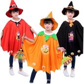 Witch Halloween cape万圣节披风 cape broom childrens pumpkin