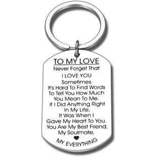 to My Love Keychain Gift for Husband Wife Anniversary Valent