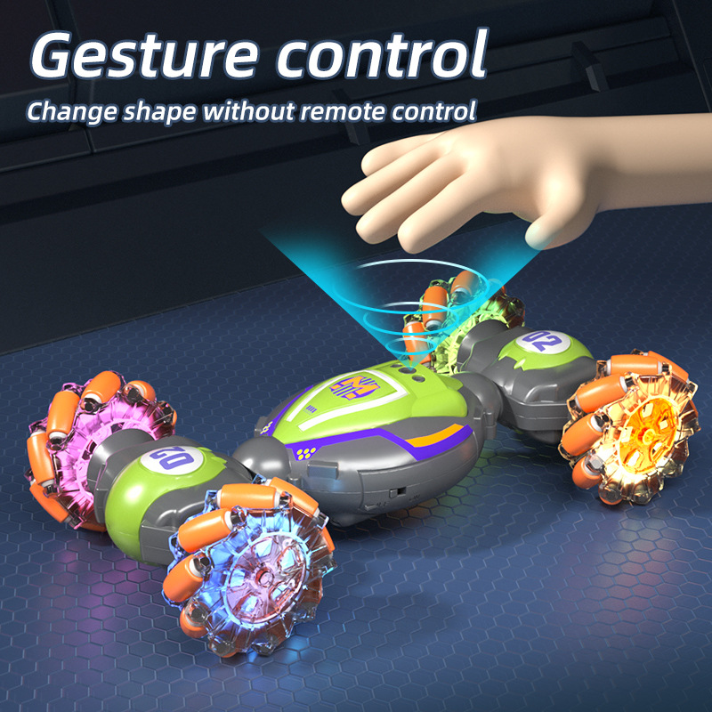 Gesture sensing remote control toy deformation car kids boys