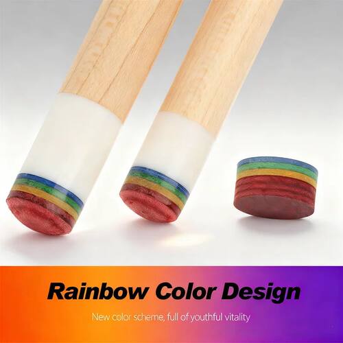1PCS Professional Snooker Cue Tip 1Pc, Rainbow Billiard Tip
