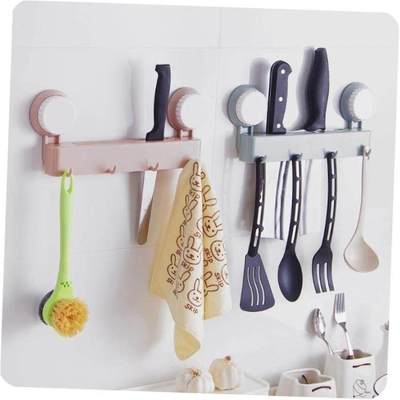 kitchen rack shelf corner storage hook wall clean organizer