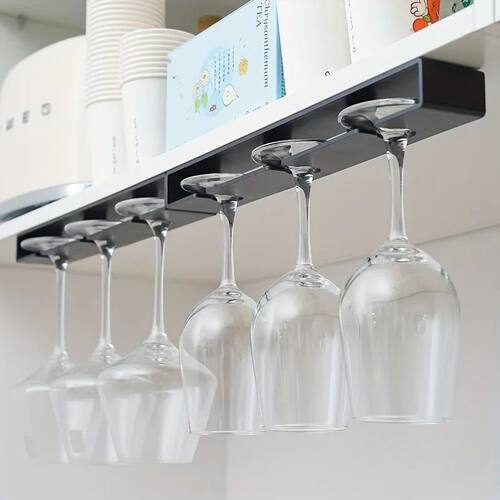 1 Piece of Wine Glass Inverted Hanging Rack, Non Perforated