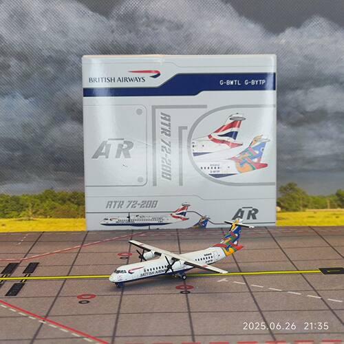 1:400 Jc 英国航空 ATR72-200 G-BYTP 合金飞机模型这款模型由j