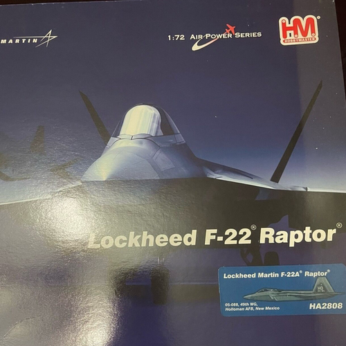 HM收藏家早期F-22猛禽战斗机模型，编号HA2808，1/72比例合金材质