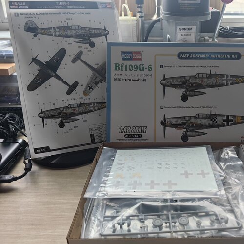 #飞机模型 #模型 HOBBY BOSS Bf109G-6战斗机 军事拼装模型，1∶4