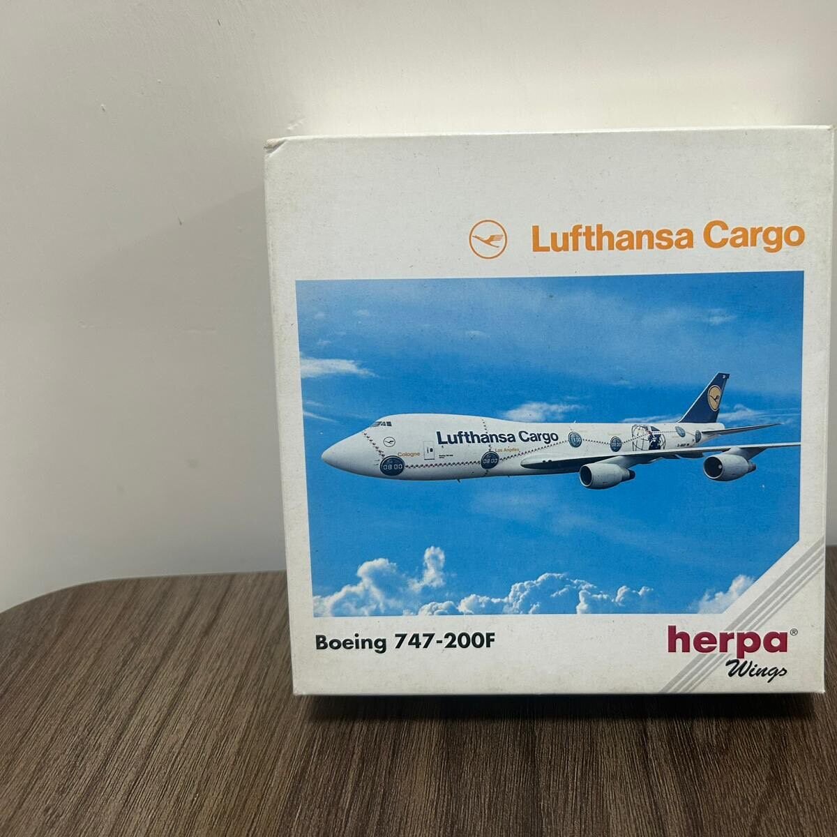 herpa+1/500+德国汉莎航空公司+波音747-200F+合金飞机模型+航空+