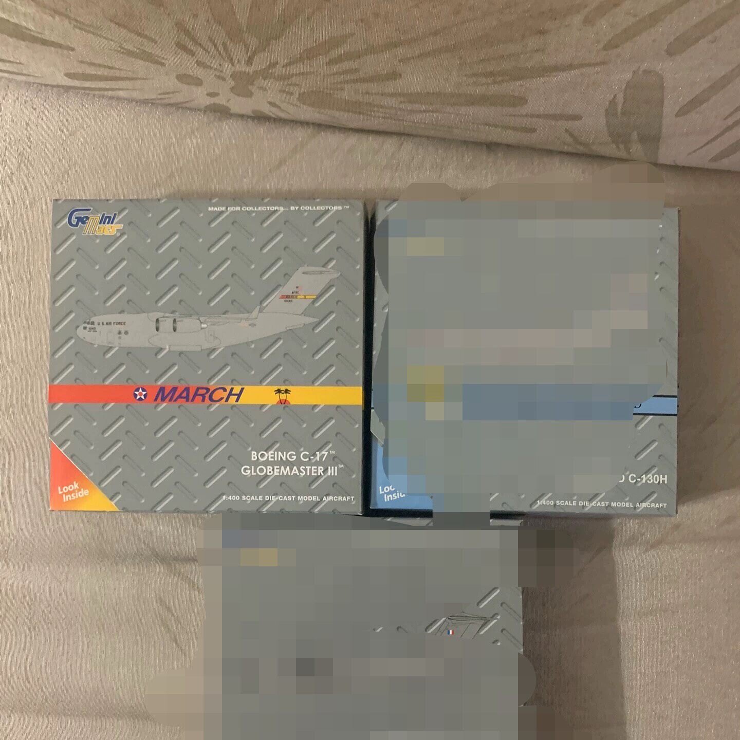 GeminiJets1/400 运输机模型 美国c-17环球霸王，模型为二手，图片