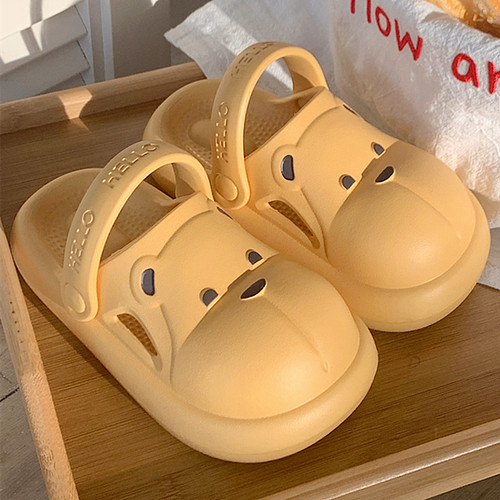 一家三口可爱卡通沙滩鞋夏季