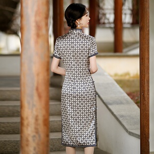 真丝旗袍夏季 高档新中式 复古改良桑蚕丝国风年轻 特价 2026新款