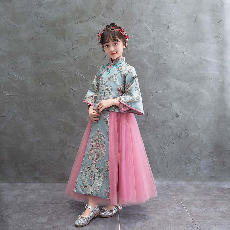 2025女童汉服中国风走秀复古旗袍